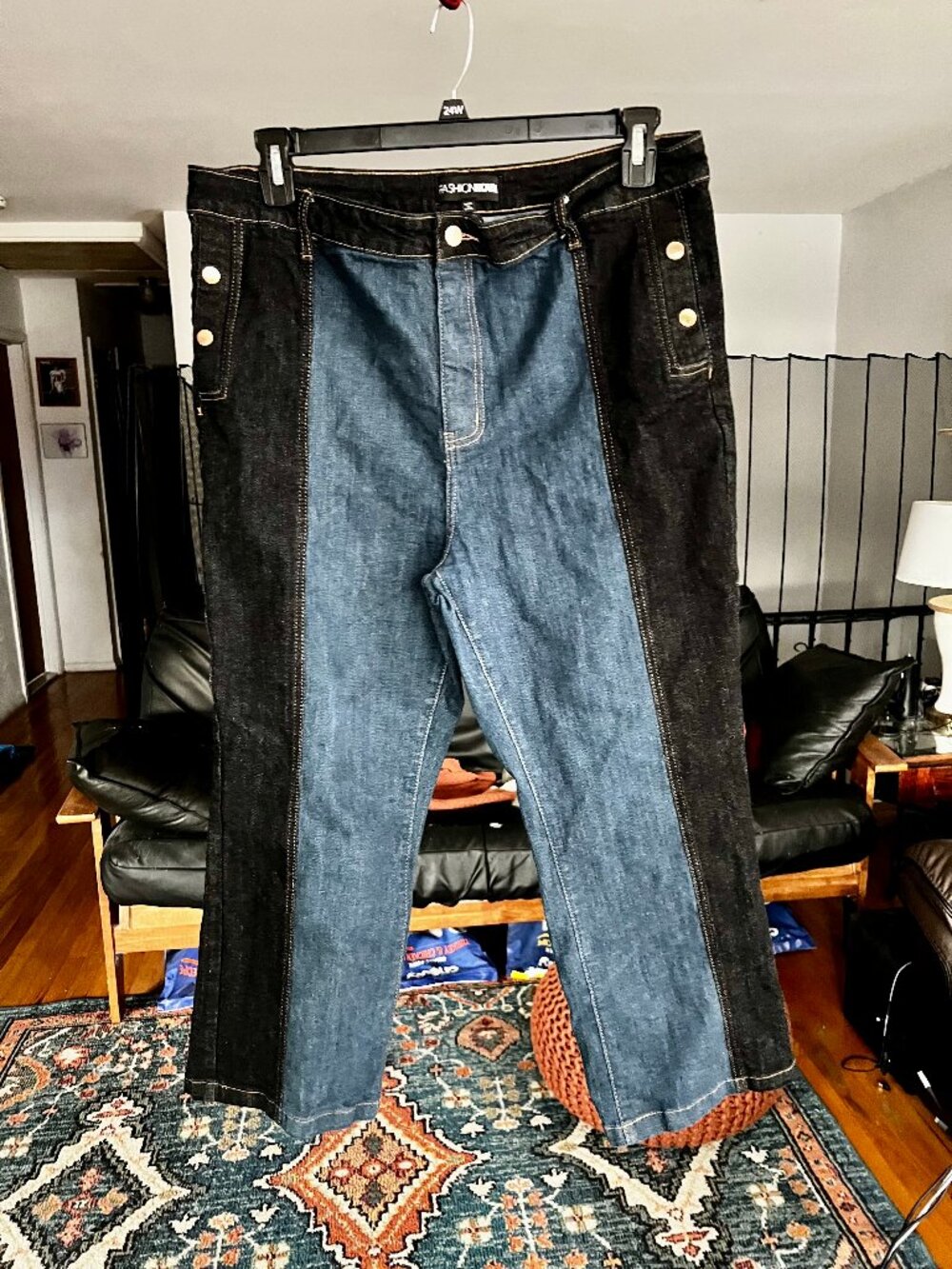FASHION NOVA Busy Body Stretch Tailored JEANS Size: 16 - Picture 2 of 15